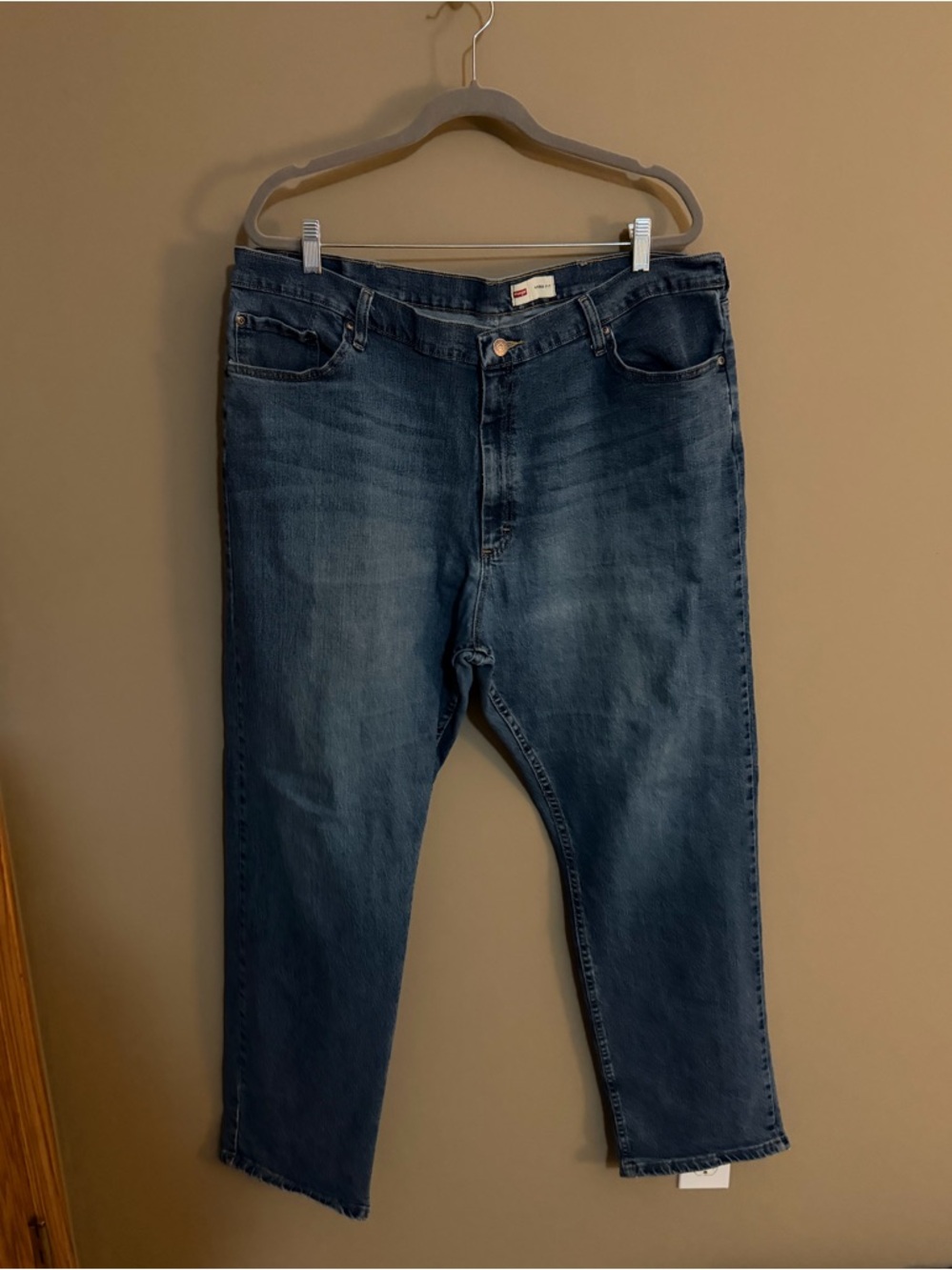 Wrangler Men's Dark Blue Straight Jeans